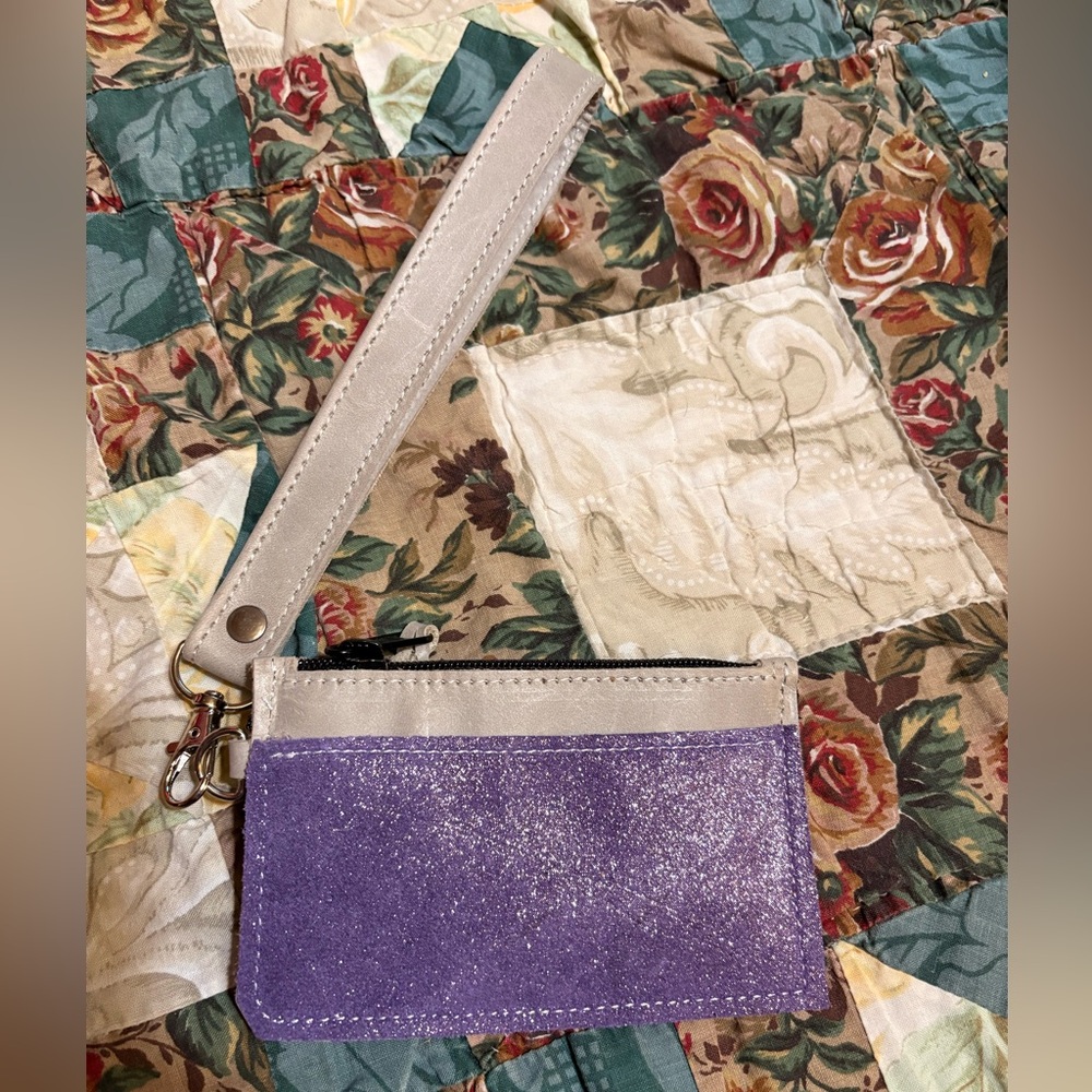 Crimson Willow Wristlet. 100%, real leather.